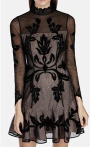 Karen Millen Velvet and Lace Dress RRP 285