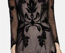Karen Millen Velvet and Lace Dress RRP 285