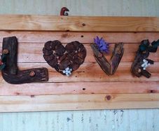 Rustic Love Driftwood Wall Woodart