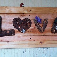 Rustic Love Driftwood Wall Woodart