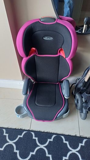 High back booster car seat