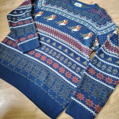 Navy Christmas Jumper  Size Large