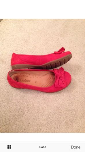 Gabor red comfort pumps