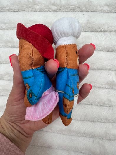 Set of 2 The Adventures of Paddington Bear Ballerina Dancer Chef McDonalds 2022 Plush Used Please see pictures