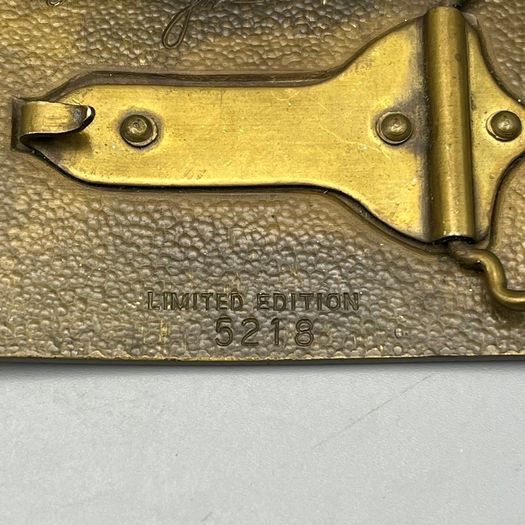 John Wayne Solid Brass Vintage Belt Buckle Johnson and Held Limited Edition