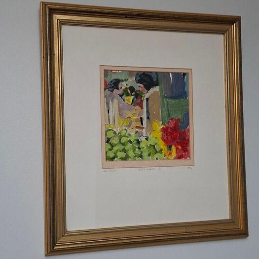 Original John Dunne Irish Painting Dublin Market