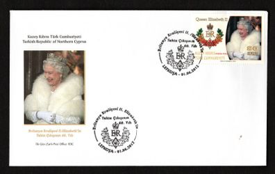 2012 Cyprus The 60th Anniversary of the Accession of Queen Elizabeth II Commemorative Stamp Post Office First Day Cover (FDC)