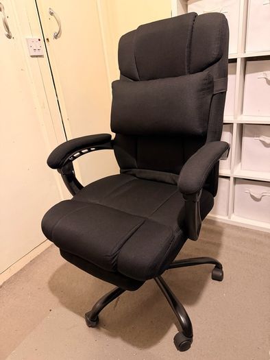 Office Chair with Lumbar Cushion and leg rest