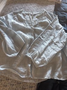 The white company size 18 linen and lace blouse