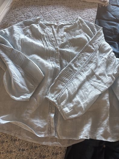 The white company size 18 linen and lace blouse