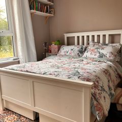Double bed Ikea Hemnes with drawers
