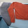 Women's burnt orange/rust colour long sleeve knitted jumper/top Image 2