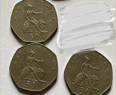 Elizabeth II 2nd portrait 1970 1979 1980 50p uk coins
