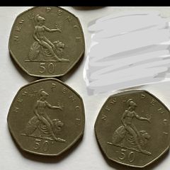 Elizabeth II 2nd portrait 1970 1979 1980 50p uk coins