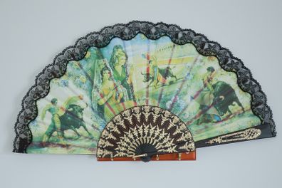 Handheld and foldable Fan with lace trim