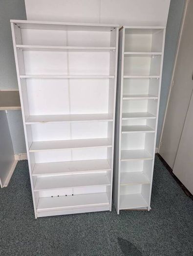 2 old shelf units