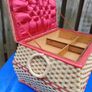 1950/60s Woven Wicker Sewing Box Image 4