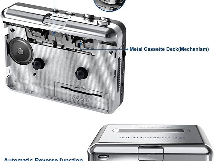 Portable Cassette Player/Cassette to MP3 Converter Capture Cassette Tape to MP3/CD Audio via USB (FREE POSTAGE)