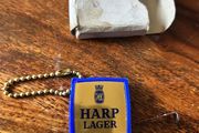 Vintage harp measuring tape key ring