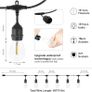 Outdoor String Lights Mains Powered LED, 50FT S14 Waterproof IP65 Festoon Lights Outdoor with 15+1 Plastic Bulbs, Heavy Duty Garden Lights for Indoor Backyard Patio Pergola, 2700K Image 4