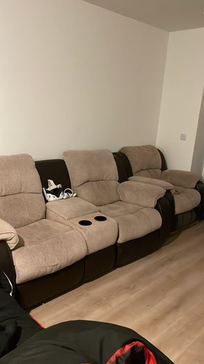 2 seater and 1 seater recliner