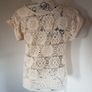 Size 10 Cream Lace Style Top Image 3