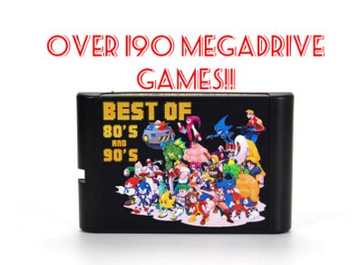 190+ Sega Megadrive Games Multicart Full of Classics!!