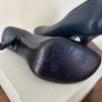 Burberry Navy Leather Baby Zip Heels Size 8 Image 5