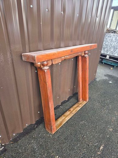 Handmade timber fireplace surround