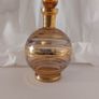 Fabulous Vintage Retro Mid-Century-Modern Small Pale Pink Glass Decanter with Gold and Silver Gilt Banding in a Lovely Spherical Shape, Irice, Czechoslovakia Image 3