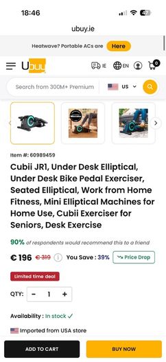 Under desk step exercise pedal