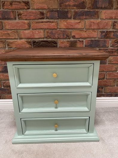 Solid Mexican pine bedside locker / table