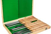 Lathe Chisel 8 Piece Wood Lathe Chisel Cutting Carving HSS Steel Blades Wood Turning Tools Lathe Chisel Set for Storage for Wood Turning Hardwood One Free Chisel