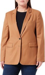 HUGO BOSS Womens Akrida Blazer Suit Jacket, 50458427 Brown246, Size : EU 46, UK 18, US 14