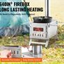 Portable Stainless Steel Camping Wood Stove, 203.2cm Chimney, 11.47L Firebox, 8 Chimney Pipes, Gloves Included, Wood-Burning Tent Stove for Outdoor Cooking & Heating Image 2