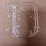 New bespoke 100% linen frill French monogram D cushion in blush with feather insert Image 9