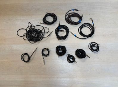 Collection of various instrument jack cables