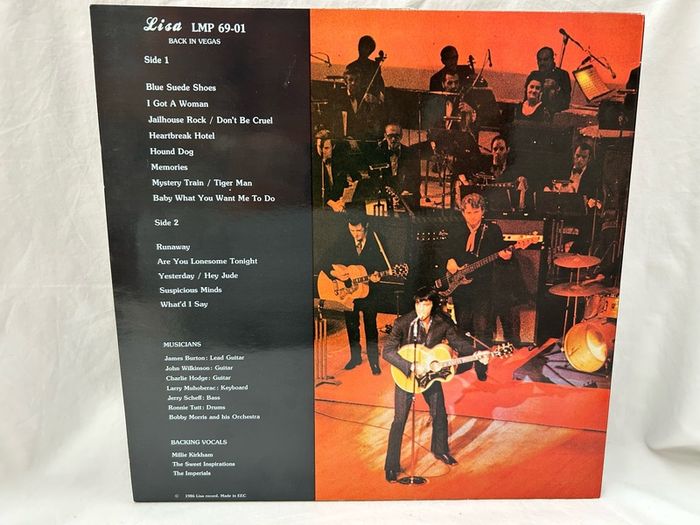 Elvis Presley Back In Vegas LP Lisa LMP 69-01 1986 Red Label Vinyl Bootleg