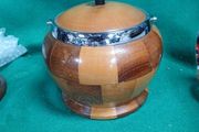 Wooden biscuit barrel