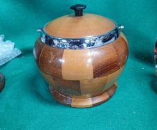 Wooden biscuit barrel