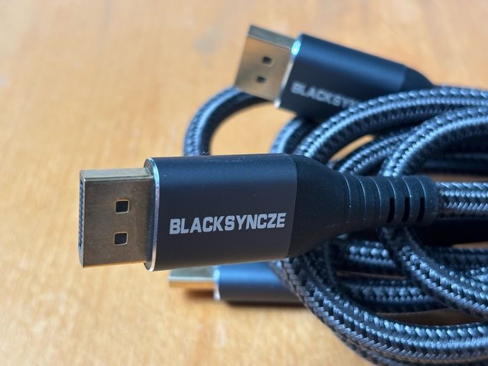 BLACKSYNCZE Displayport Cable 2M/6.6FT, DP to DP 1.2 Cable [4K@60Hz, 2K@165Hz, 2K@144Hz] Nylon Braided Display Port Cord Supports FreeSync and 3D, Compatible for Laptop, Gaming Monitor, Graphics Card
