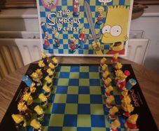 Vintage  Simpsons 3D Chess set 1997.