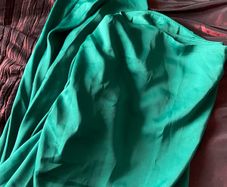 Emerald green satin skirt size xxl