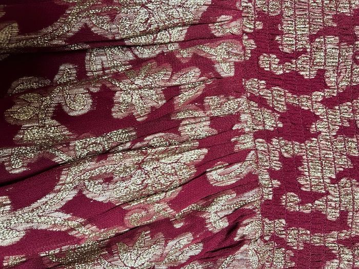 Christmas burgundy viscose Skirt