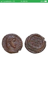 Constantius II. Ae Follis 13mm 1,7g 337-361 AD Antioch  votxx mvlt xxx