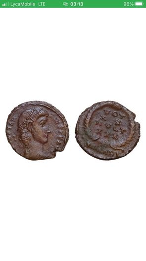 Constantius II. Ae Follis 13mm 1,7g 337-361 AD Antioch  votxx mvlt xxx