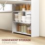 Folding Dining Table with 4-Tier Shelves Image 5