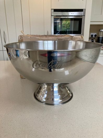 Coca Cola Ice Bucket Stainless Steel Large Bar Bowl 11.5 Litre