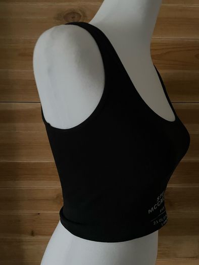 Womens top Stella McCartney bralette cropped black vest size S