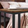 Side Table Sofa Table Coffee Table Easy to Assemble Sturdy Living Room Table on Wheels Image 4